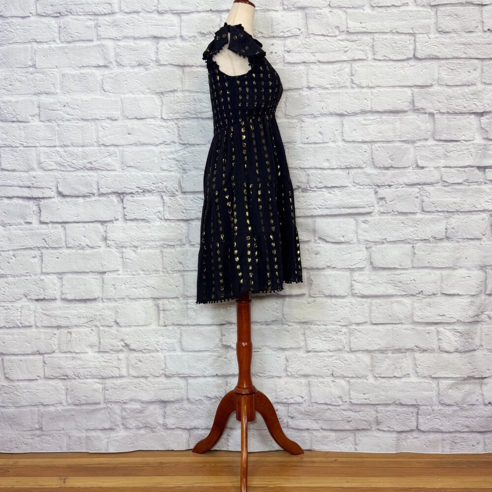 Sea New York Laura Black & Metallic Gold Knee-Length Dress - Picture 3 of 6
